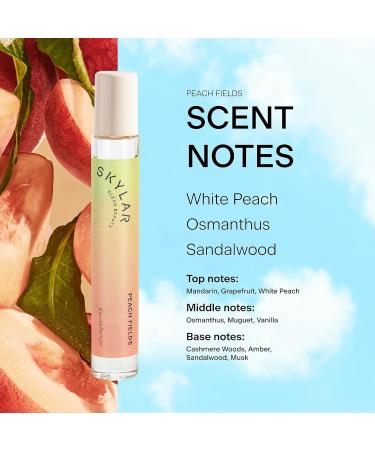 Skylar Peach Fields Eau de Parfum - Hypoallergenic & Clean Perfume for Women & Men Vegan & Safe for Sensitive Skin - Sweet Perfume with Notes of Mandarin Grapefruit Peach - 10mL /0.33 Fl oz - Buy Online on GoSupps.com