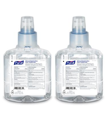 PURELL LTX-12 Advanced Green Certified Hand Sanitizer Foam Fragrance Free 1200 mL EcoLogo Certified Sanitizer Refill for PURELL LTX-12 Touch-Free Dispenser (Pack of 2) - 1904-02