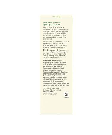 Aveeno Positively Radiant MaxGlow Infusion Drops - Soy & Kiwi Complex Serum 1.35 fl. oz - Buy Online on GoSupps.com