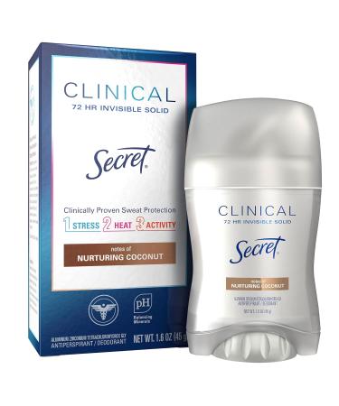 Buy Secret Clinical Strength Antiperspirant & Deodorant for Women - Invisible Solid Clean Coconut 1.6oz (Pack of 3) | International Shipping Available - Buy Online on GoSupps.com