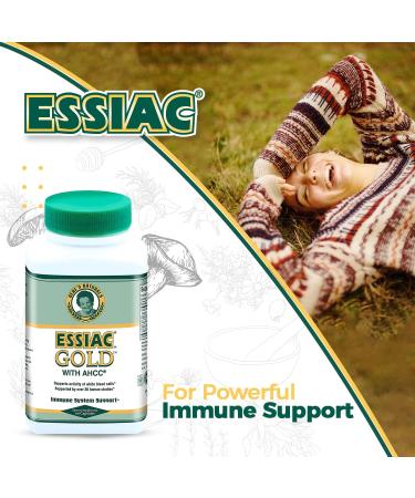 Essiac Gold Extract with AHCC Supplement - Immune Support & Antioxidant Blend - 60 Capsules - Buy Online on GoSupps.com