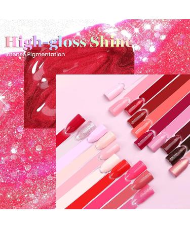 Beetles Gel Nail Polishes 20-Piece Pink Generation Starter Kit with Top Coat, Base Coat, Glitter Colors - DIY Nail Art Set for Women - Buy Online on GoSupps.com