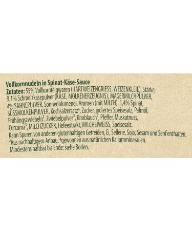 Knorr Whole Grain Pasta Snack Spinach & Cheese | Instant 5-Minute Delicious Meal | 8 x 60g Cups - Buy Online on GoSupps.com