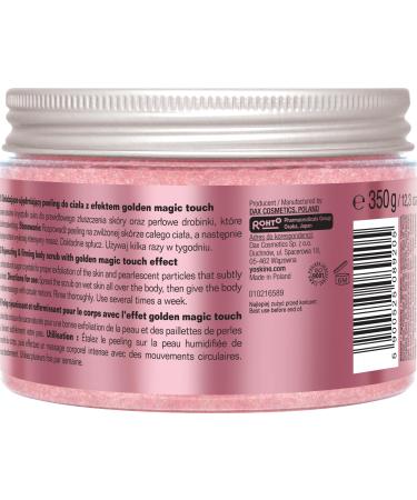 Yoskine Natural Glow Gommage corporel rajeunissant et raffermissant avec effet Golden Magic Touch pour une peau lisse et clatante et un soin intensif.
