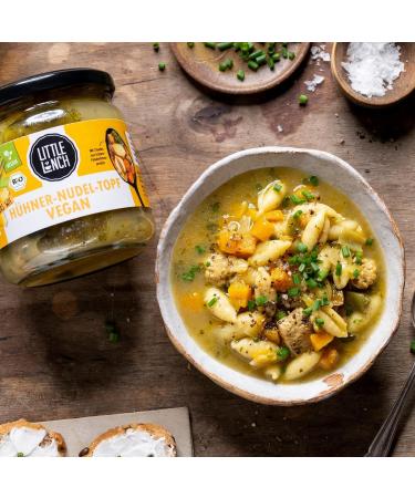Little Lunch Organic Chicken Soup Vegan - 6 x 350g | Chicken Noodle Pot | Meat Alternative | No Added Sugar & No Artificial Additives | Perfect for Veganuary - Buy Online on GoSupps.com