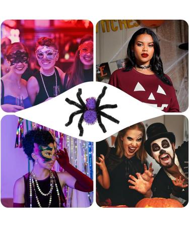 Sirseon Halloween Hair Clips - Halloween Spider Shape Hairpins - Spider Design Pins Portable Spider Shape Hair Pin for Girls Family Friends Purple - Buy Online on GoSupps.com