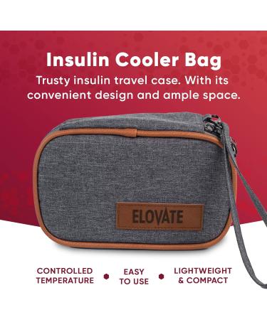 Elovate 15 Insulin Cooler Bag - Diabetic Supplies Organizer with Reusable Ice Packs - Travel Case for Easy Carry - Diasan Enterprises LLC - Buy Online on GoSupps.com