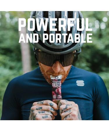 Veloforte Desto Energy Gel Fast Releasing Energy 100% Natural & Delicious Energy Gels with 22g of Natural Energy and 75mg Caffeine Desto Flavour (Tart Cherry & Guarana) (24 Pack) - Buy Online on GoSupps.com