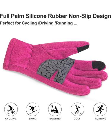 Arcweg Fleece Gloves for Kids - Warm Touchscreen Running & Cycling Gloves for Girls (Ages 7-8) - Slip-Resistant Winter Outdoor Wear - Buy Online on GoSupps.com