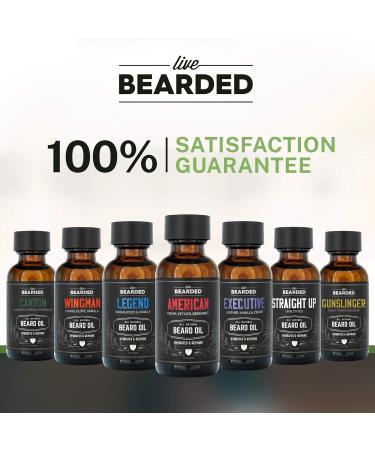 Buy Live Bearded Beard Oil - Premium All-Natural Jojoba Oil for Men - Made in the USA - 1 fl oz - Nourishes Dry Skin - Cedar Pine Vetiver Bergamot Scent - Buy Online on GoSupps.com