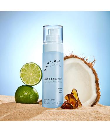 Skylar Coconut Cove Hair & Body Mist | Hypoallergenic & Clean Fragrance | Vegan Cruelty Free and Safe For Sensitive Skin | 80 ML 2.7 Fl Oz - Buy Online on GoSupps.com