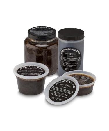 Raw African Shea Butter & Black Soap Combo Set - 100% Pure Unrefined Grade A | 1 lb Each | Natural Skin & Hair Care from Ghana - Aids Eczema Psoriasis & Stretch Marks - Buy Online on GoSupps.com