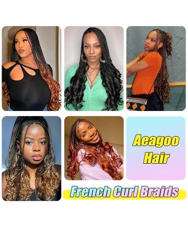 French Curl Crochet Braids 22 Inch - 8 Pack Pre-Looped Box Braids for Black Women (1B) - Buy Online on GoSupps.com