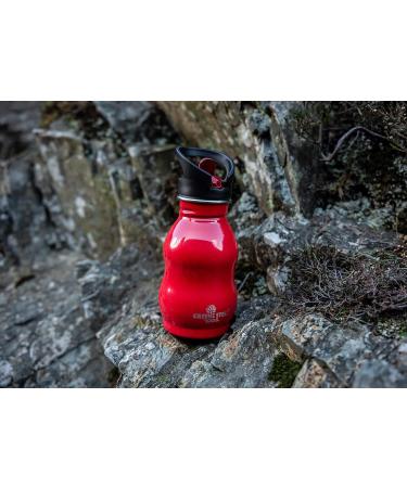 Silver 12 oz Kids Water Bottle with Straw & Handle - Eco Friendly Stainless Steel Cup - Leak Proof Lid - Cute and Easy Sip Design - Buy Online on GoSupps.com