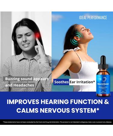 NeuroQuiet Tinnitus Relief for Ringing Ears NeuroQuiet Hearing Support Liquid Drops Neuro Quiet Auditory Clarity and Healthy Hearing Supplement Neuro Quiet All Natural Formula Reviews (1 Pack) - Buy Online on GoSupps.com