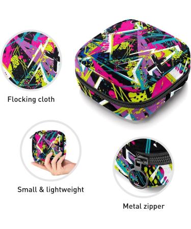 Abstract Geometric Period Bag - Sanitary Napkin Storage & Travel Makeup Pouch - Buy Online on GoSupps.com