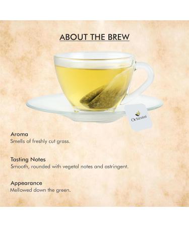 Octavius Pure Green Tea Assorted Variety Pack - 100 Enveloped Double Chamber Tea Bags - Ideal for Tea Lovers - Pack of 1 - Buy Online on GoSupps.com