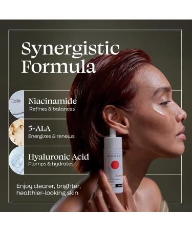 Kiyomi Skin Niacinamide Serum - Hydrating Vitamin B3 Face Serum with 5-ALA and Hyaluronic Acid for Pores, Dark Spots and Uneven Skin Tone - Soothing Facial Moisturizer for All Skin Types - 1 Fl Oz - Buy Online on GoSupps.com