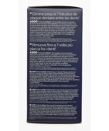 Philips Sonicare ProtectiveClean 4300 Electric Toothbrush Double Pack - 2 Sonic Toothbrushes with Pressure Control & Travel Case - HX6807/35 - White - Buy Online on GoSupps.com