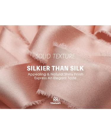 Vitalizart Pink Silk Satin Ribbon 1-1/2 inch x 15 Yard with Wooden Spool Rose Gold Handmade Frayed Ribbons for Gift Wrapping Baby Shower Wedding Bridal Bouquets Holiday Decor - Buy Online on GoSupps.com