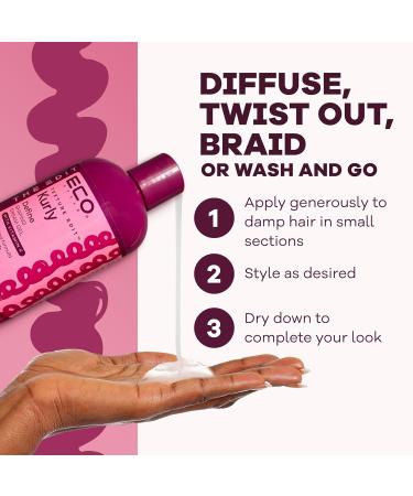 Eco Style Kurly Define Shaping Cream Gel - Sulfate-Free Medium Hold for Type 3 Curly Hair - 8 oz - Buy Online on GoSupps.com