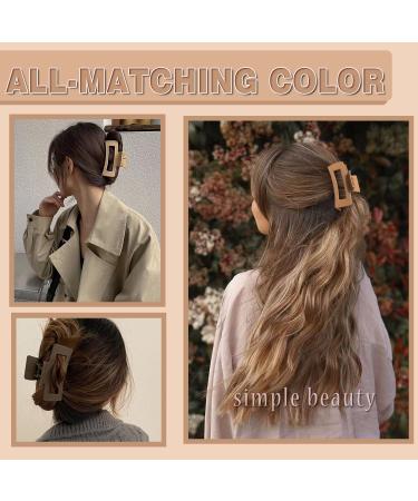 Large Hair Clips Claw Clips FDBJulyy 8 Pack - Strong Hold Matte Hair Clips for Women & Girls - 2 Styles, 4 Colors - Ideal for Thick & Thin Hair - 90's Vintage Design - Buy Online on GoSupps.com