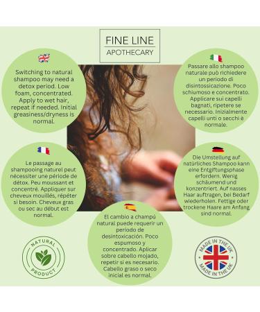 99% Natural SOOTHING SHAMPOO - ALOE VERA CALENDULA & LAVENDER - 250 ml - by Fine Line Apothecary. Sulfate Free Paraben Free. Concentrated. pH Balanced Gentle Suitable for Sensitive Skin - Buy Online on GoSupps.com
