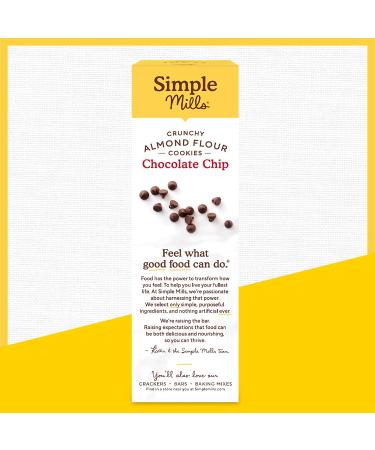 Simple Mills Almond Flour Chocolate Chip Cookies - Gluten Free & Vegan | Healthy Snack with Organic Coconut Oil - 5.5 oz - Buy Online on GoSupps.com