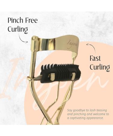 Stainless Steel Eyelash Curler - Precision Lash Curler for Flawless Lashes & Eye Beauty | Professional Gold Design - Buy Online on GoSupps.com