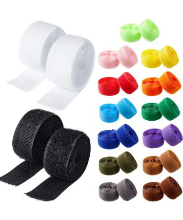 15 Colors 30 Yard Sew on Hook and Loop Tape 1 Inch Wide Nylon Fabric Fastening Tapes Set Non-Adhesive Style for DIY Craft Supplies  Each Color Contains 1 Yard Hook and 1 Yard Loop