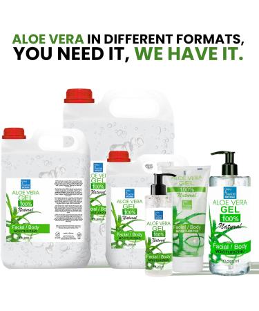 Pure Aloe Vera Gel 100% Natural 200 ml - DIY Face & Body Care, Moisturizer, Hair Repair, After Sun Soothing Gel - Unscented - Pack of 1 - Buy Online on GoSupps.com