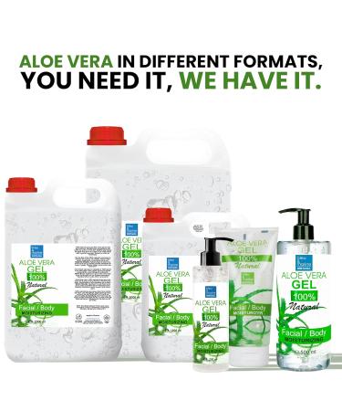 Pure Organic Aloe Vera Gel - 2000ml for Babies & Pets | Vegan Skincare | Sunburn Relief & Moisturizer from Canary Islands - Buy Online on GoSupps.com