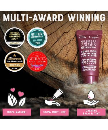 Dr. Lipp CBD Beetroot Tint 8ml 4-in-ONE Multi-Use Ultra Moisturising Lip Balm & Tint for Extra Dry Chapped Lips & Bits With 50mg Cannabidiol & 100% Natural Lanolin Fragrance & Cruelty Free - Buy Online on GoSupps.com