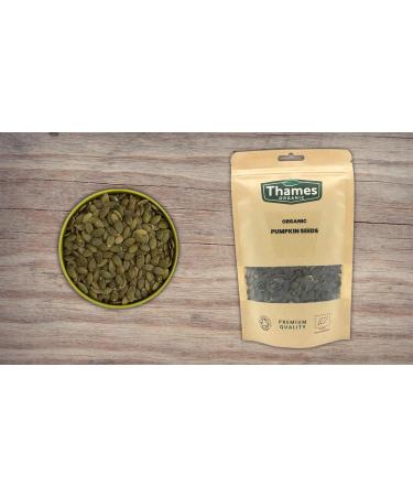 Thames Organic 500g: Raw Vegan Non-GMO Certified Organic Pumpkin Seeds - Nutritious Snack for Baking and Sprinkling - Buy Online on GoSupps.com