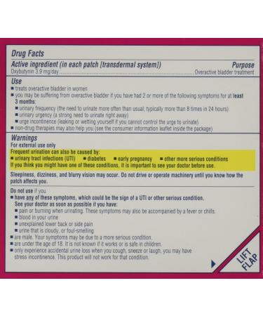Oxytrol for Women: 4 Patches, 16-Day Supply - Fast Relief from Overactive Bladder - Buy Online on GoSupps.com