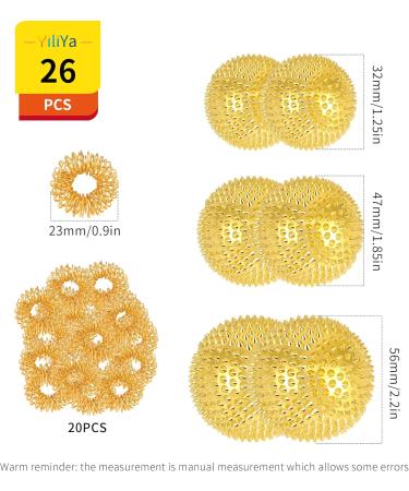 Magnetic Massage Ball Set - 6 Hedgehog Balls & 20 Acupressure Rings for Stress Relief | Gold Yoga Massage Tools - Buy Online on GoSupps.com