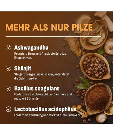 Caf la moutarde Plus de 10 extraits de moutarde en poudre caf Itat Araica avec Lio' Mae Chaga Reihi Cordyce More extrait de moutarde en poudre 150 g - Buy Online on GoSupps.com