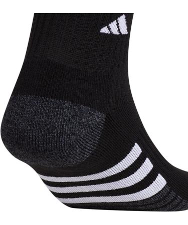 adidas Men's Cushioned 3.0 Quarter Socks - 3-Pack, Large, Black/Onix Grey/White - Buy Online on GoSupps.com