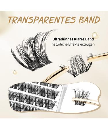 Premium Eyelash Clusters | D Curl Individual Lashes 8-16mm | DIY Eyelash Extensions 72pcs - Qu20-D Mix - Buy Online on GoSupps.com