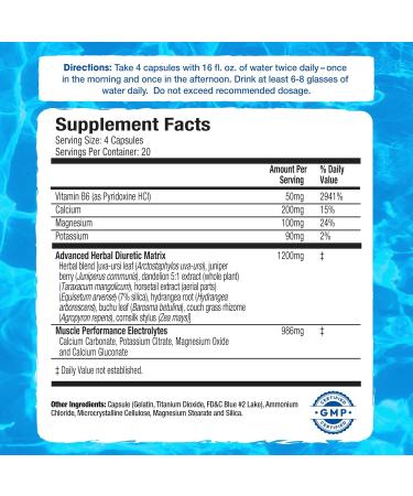 MHP Xpel Maximum Strength Diuretic Water Pills Water Retention Relief & Weight Loss Support Caffeine-Free with Vitamin B6 Potassium & Dandelion Root 80 Capsules - Buy Online on GoSupps.com