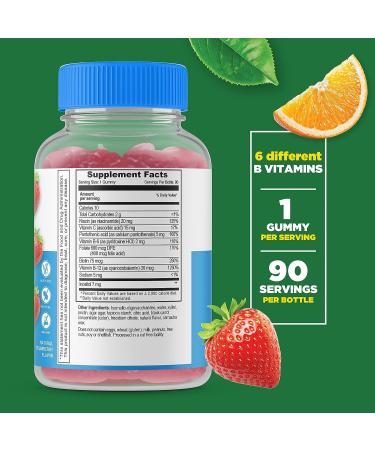 Sugar Free Vitamin B Complex with Vitamin C Gummies - Energy Support - 90 Count - Buy Online on GoSupps.com
