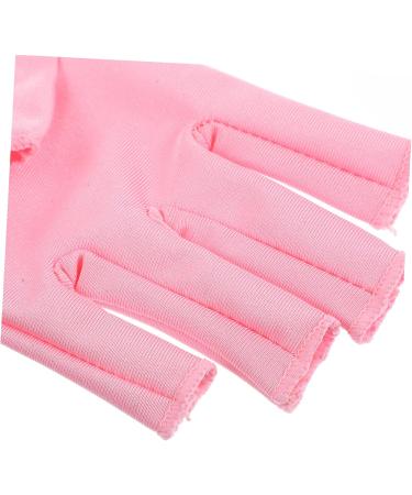 POPETPOP 5 Pairs Nail Gloves Manicure Gloves Nail Uv Protection Gloves for Women Nail Art Gloves Uv Shield Gloves Uv Shield Mittens Pink Moisturizing Nail Polish Spandex - Buy Online on GoSupps.com