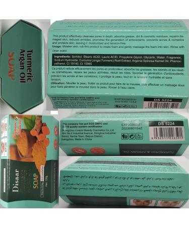 Turmeric Argan Oil Face & Body Soap - Moisturizing Anti-Oxidant Pore-Cleansing Skin Repair | 120g / 4.2fl.oz - International Shipping Available - Buy Online on GoSupps.com