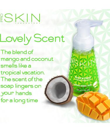 Foam Soap - Liquid Soap with Aloe Vera - Effective Moisturizing of The Hands - Liquid Hand Soap in a Soap Dispenser 320 ml (Mango - Coconut - Aloe Vera) - Buy Online on GoSupps.com