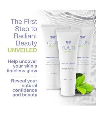 YOUN Beauty Green Tea Face Cleanser by Dr. Anthony Youn | Paraben-Free Hydrating Daily Wash with Aloe Vera Chamomile & Cucumber for All Skin Types | Shop Internationally - Buy Online on GoSupps.com
