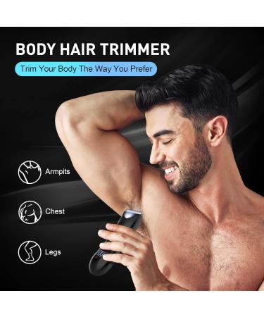 Premium Body Hair Trimmer for Men - Electric Razor for Pubic Armpits & Breasts with Charging Station - Buy Online on GoSupps.com