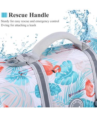 Vivaglory Ripstop Dog Rescue Vest - Improved Buoyancy & Visibility for Small/Medium Dogs Leaf Blue (L: 63-78cm) - Buy Online on GoSupps.com