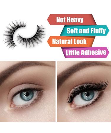 180 Pairs Mink Lashes Bulk Volume Strip Individual & 3D Fluffy Lashes - 10-20mm Wispy Curly & Glitter Multipack for Boutique - 10 Styles, Pack of Eyelash Extensions - Buy Online on GoSupps.com