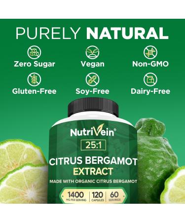 Nutrivein Premium Citrus Bergamot & Apple Cider Vinegar Supplements Bundle: Apple Cider Vinegar Capsules & 25:1 Citrus Bergamot Supplement for Vitality Digestion & Circulatory Wellness - Buy Online on GoSupps.com