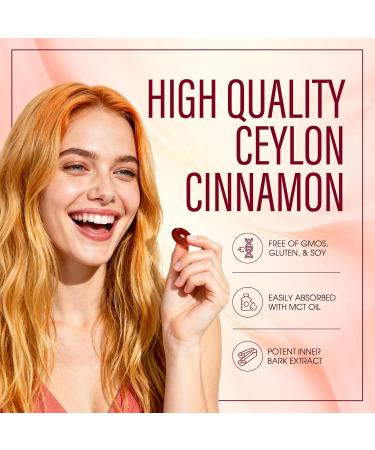 Lirae Ceylon Cinnamon Capsules 300 Softgels 7200mg Equivalent with Mct Oil Extra Strength Cinnamon Supplements Non-GMO Gluten Free (1) 1 Count (Pack of 1) - Buy Online on GoSupps.com